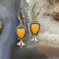 Carolyn Pollack Southwestern Style Sterling Silver Orange Spiny Oyster Dangle Earrings For Women