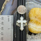 Carolyn Pollack Sterling Silver Carved Mother of Pearl Decorated Cross Ring For Women