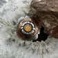 Carolyn Pollack Sterling Silver & Copper Round Citrine Decorated Ring For Women