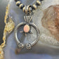 Kevin Billah Sterling Silver Oval Pink Conch Shell Decorated Naja Unisex Pendant #1