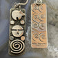 Alex Sanchez Native American Sterling Silver Rectangle Petroglyph Dangle Earrings For Women #5