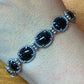 Carolyn Pollack Sterling Silver 9 Oval Onyx Reversible Link Bracelet For Women