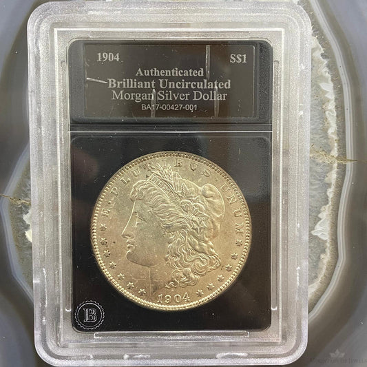 1904-O $1 US Morgan Silver Dollar Coin F-VF #BA17-00427-001