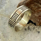 Native American Sterling Silver Vertical Engraved SW Motif Ring Size 12.5 For Men