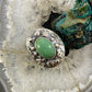 Carolyn Pollack Southwestern Style Sterling Silver Oval Turquoise Petroglyphs Decorated Ring Size 8 For Women