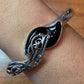 Carolyn Pollack Sterling Silver Black Onyx Decorated Hinged Bracelet For Women