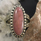 Carolyn Pollack Southwestern Style Sterling Silver Oblong Oval Rhodonite Ring Size 7.5 For Women