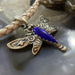 Carolyn Pollack Southwestern Style Sterling Silver Lapis Decorated Dragonfly Enhancer Pendant For Women