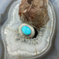 Carolyn Pollack Sterling Silver Oval Turquoise Decorated Ring Size 7.5 For Women