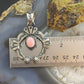 Kevin Billah Sterling Silver Oval Pink Conch Shell Decorated Naja Unisex Pendant #2