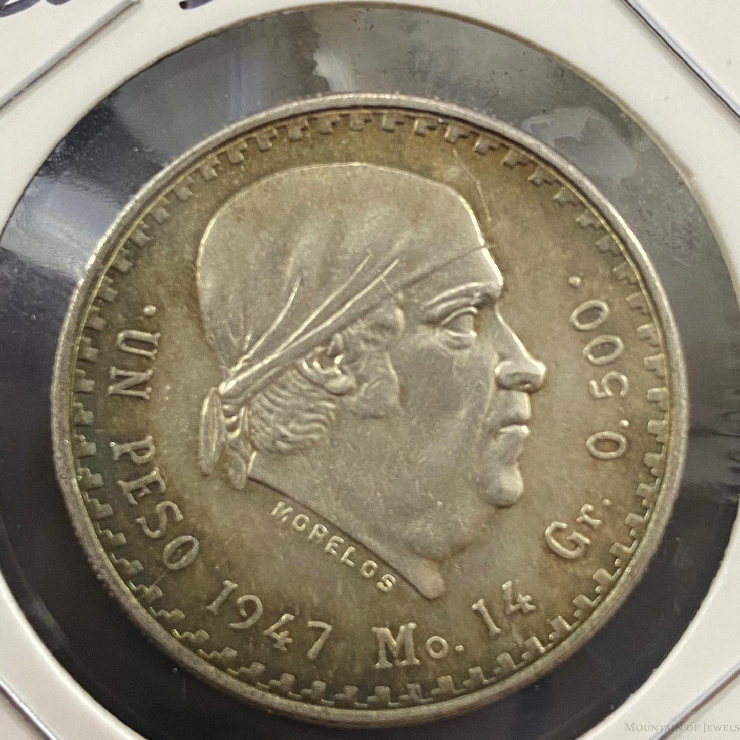 1947 Mexico 1 Peso .500 Silver Coin #52023-16H