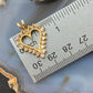 10K Yellow Gold Brown Diamonds Heart Shape Pendant For Women