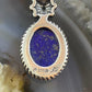 Carolyn Pollack Southwestern Style Sterling Silver Oval Lapis Decorated Enhancer Pendant For Women For Women