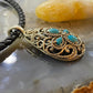 Carolyn Pollack Vintage Southwestern Style Sterling Silver 4 Turquoise Filigree Pendant  For Women