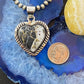 Native American Sterling Silver White Buffalo Heart Pendant For Women #2