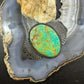 Vintage Native American Silver Large Oval Turquoise Decorated Bracelet For Women