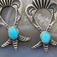 Kevin Billah Native American Sandcast Turquoise Sterling Silver Dangle Earrings For Women
