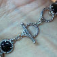 Carolyn Pollack Sterling Silver 9 Oval Onyx Reversible Link Bracelet For Women