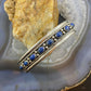 Carolyn Pollack Southwestern Style Sterling Silver 8 Denim Lapis Decorated Row Bracelet For Women