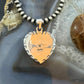 Native American Sterling Silver Rhodochrosite Double Heart Pendant For Women #1