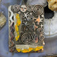 Alex Sanchez Native American Sterling Silver 2 Bumblebee Jasper Petroglyph Tablet Unisex Pendant
