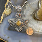 Jody Naranjo Southwestern Style Sterling Silver Jasper Thunderbird Enhancer Pendant  For Women