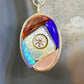 Christin Wolf Sterling Silver Fashion Box Necklace w/Multi Gemstone Doublesided Pendant For Women