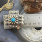 Carolyn Pollack Southwestern Style Sterling Silver Turquoise Decorated Cross Enhancer Pendant/Brooch For Women