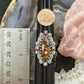 Carolyn Pollack Sterling Silver Fossilized Coral & Rhodochrosite Ring Size 9.25 For Women