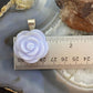 Carolyn Pollack Southwestern Style Sterling Silver Carved Lavender Jade Rose Pendant