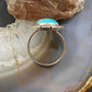 Native American Sterling Silver Oval Turquoise Shield Ring Size 10 For Men and Women