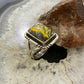 Native American Sterling Silver Bumblebee Jasper Mini Bar Ring Size 8 For Women