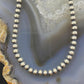 Navajo Pearl Beads 3 mm Sterling Silver Necklace Length 16" For Women