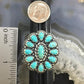 Carolyn Pollack Sterling Silver Turquoise Decorated Cluster Ring Size 8.25 For Women