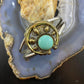 Carolyn Pollack Southwestern Style Sterling Silver & Brass Turquoise Decorated Bracelet For Women