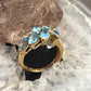 14K Yellow Gold Topaz and Diamonds Ring Size 6.5 For Women