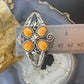 Carolyn Pollack Southwestern Style Sterling Silver 4 Oval Orange Spiny Oyster Bracelet For Women