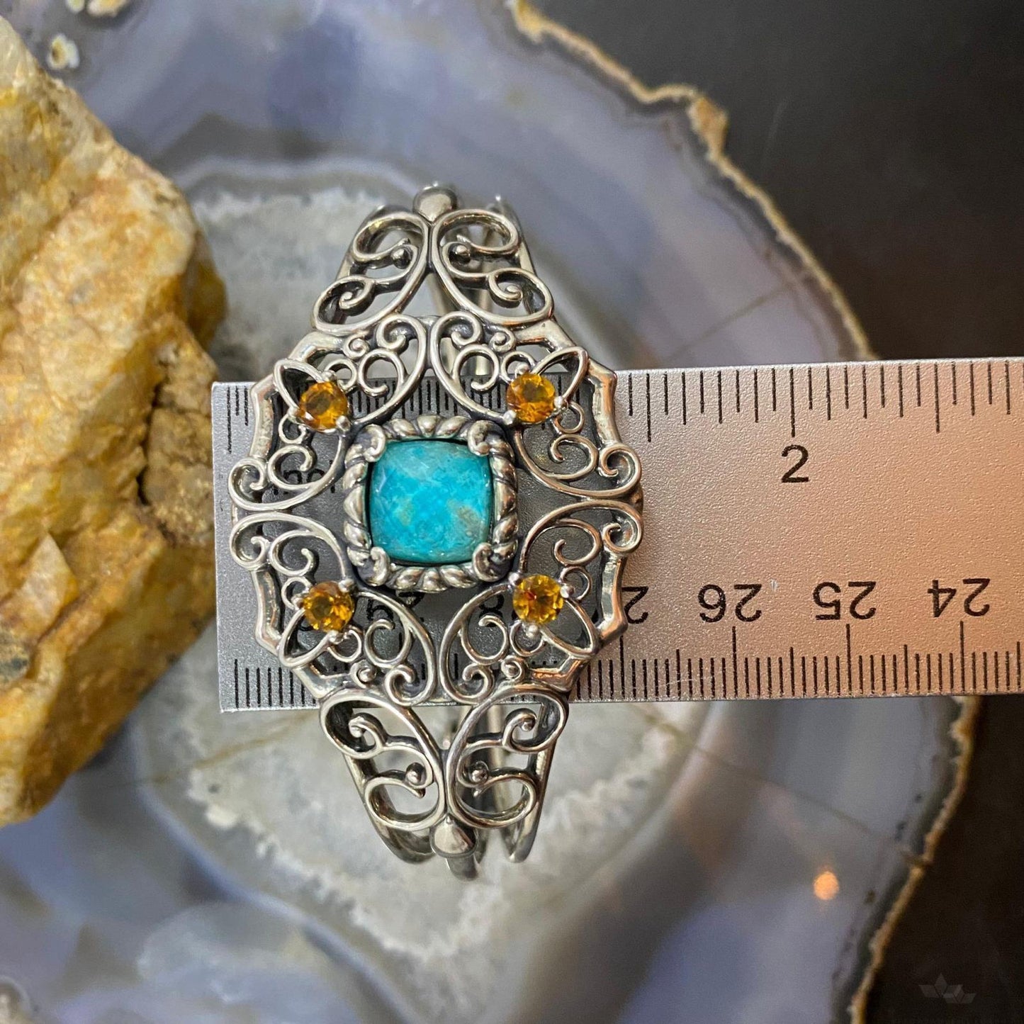 Carolyn Pollack Sterling Silver Multi Gemstone Doublet Decorated Bracelet For Women