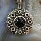 Carolyn Pollack Southwestern Style Sterling Silver Onyx Double Sided Decorated Serpent Pendant For Women