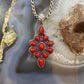 Carolyn Pollack Southwestern Style Sterling Silver Red Jasper Cluster Enhancer Pendant For Women