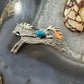 Native American Sterling Silver Sleeping Beauty Turquoise Galloping Horse Brooch For Women