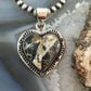 Native American Sterling Silver Wild Horse Heart Pendant For Women #2