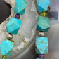 Carolyn Pollack Southwestern Style Sterling Silver Chunky Turquoise Necklace