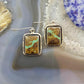 Native American Sterling Silver Boulder Ribbon Turquoise Bar Dangle Earrings For Women