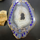 Carolyn Pollack Southwestern Style Sterling Silver Lapis & Druzy Necklace For Women