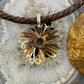 Carolyn Pollack Southwestern Style Sterling Silver/Brass/Bronze Mother of Pearl Flower Pendant For Women