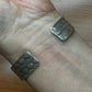 Anthony Lujan Taos Pueblo Sterling Engraved Oval Turquoise Bracelet For Women
