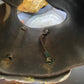 Antique Native American Silver, Leather & 3 Kingman Turquoise Ketoh Bow Guard