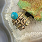 Alex Sanchez Sterling Silver Turquoise Petroglyph Band Ring Size 8 For Women