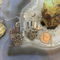 Alex Sanchez Native American Sterling Silver Ancestors Hand Petroglyph Dangle Earrings For Women #7